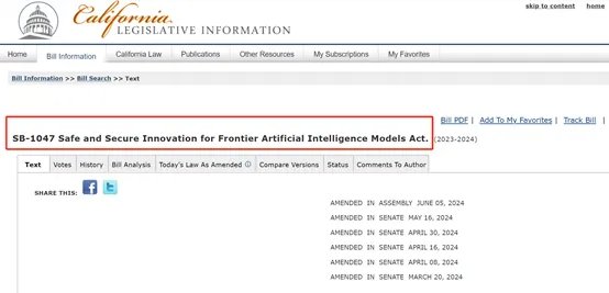 加州否决！美国取消SB-1047法案，OpenAI、谷歌、Meta大难不死！